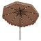 Costway 9.3 FT Solar Patio Umbrella Outdoor Market Sunshade with 24 LED Lights,Ruffles Beige/Brown/Red/Gray/Turquoise